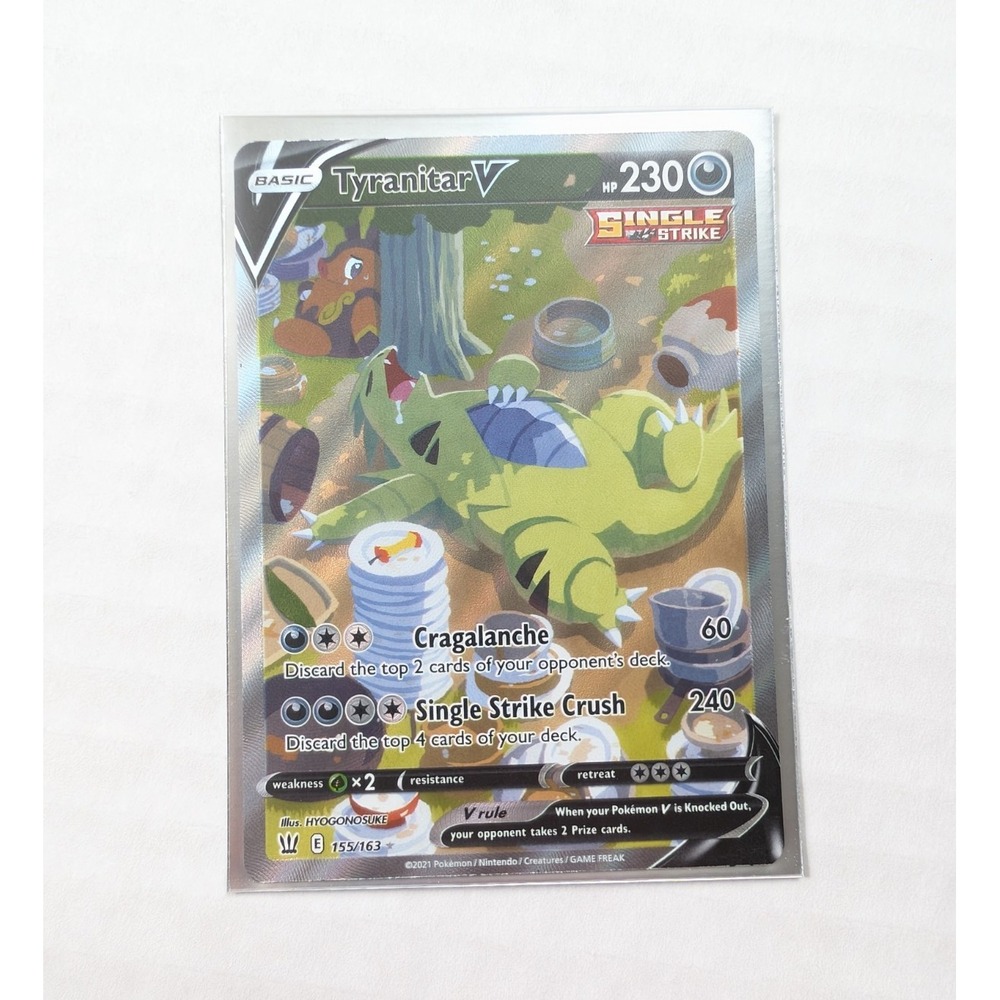 LP Tyranitar V Alternate Full Art 155/163 SWSH05 Battle Styles Pokemon TCG 2021